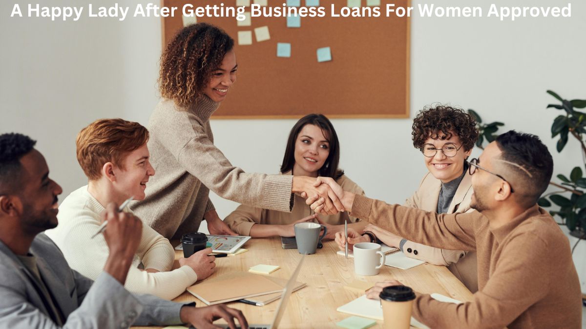 A happy lady after getting business loans for women approved