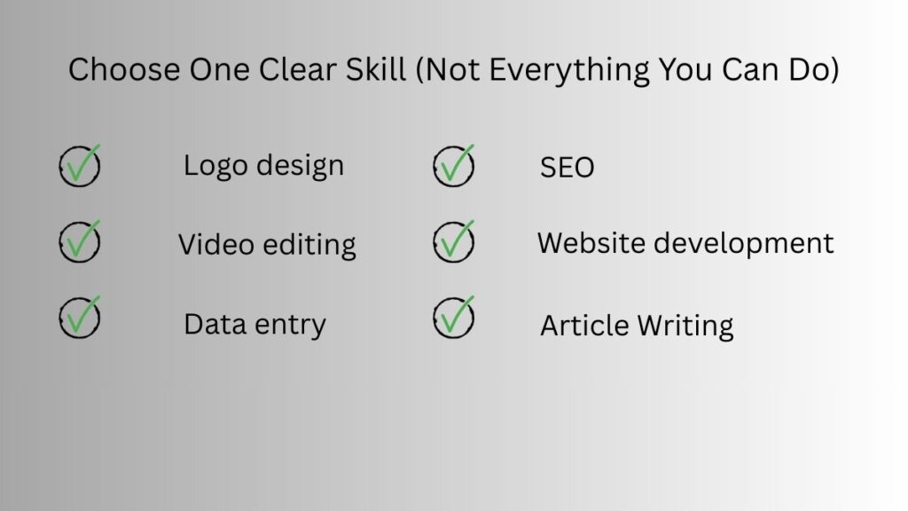 Choose One Clear Skill (Not Everything You Can Do)